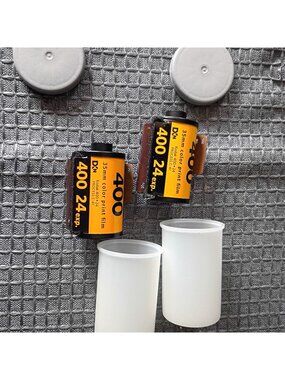 Kodak 400 35mm Color Print Film 2 Roll Lot 400  36 Exp W/ Canisters